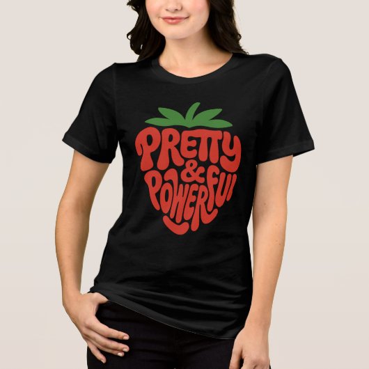 T-shirt En Tri-matière Pretty & Powerful Strawberry Icon (Recto)