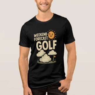 T-SHIRT  EN TRI-MATIÈRE PRÉVISION DE WEEK-END : COLLECTION D'HUMOUR GOLF 