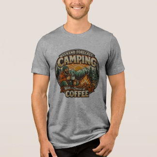 T-shirt En Tri-matière Prévisions de week-end : camping avec une chance d