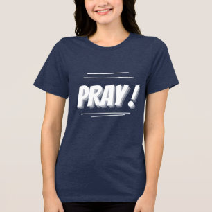 T-shirt En Tri-matière Priez, chemises chrétiennes, cadeau chrétien