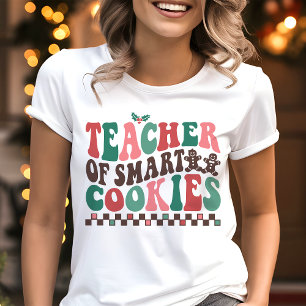 T-shirt En Tri-matière Professeur des Smart Cookies Retro Noël