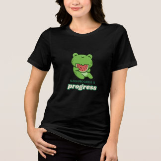 T-shirt En Tri-matière Progrès Lent Est Progrès | Grenouille Mignonne Et