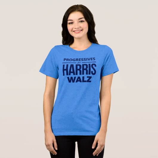 T-shirt En Tri-matière Progressifs pour Harris Walz (Recto plein)