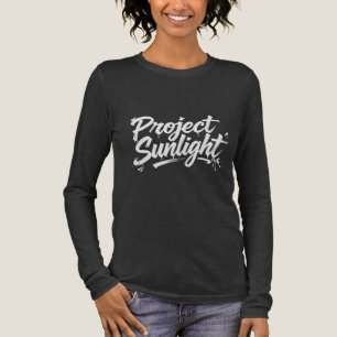 T-shirt En Tri-matière Projet Lumière Motif Pinceau Écriture Longue Manch