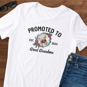 T-shirt En Tri-matière Promue grand-mère arrière-grand-mère Photo de bébé