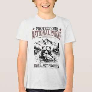 T-shirt En Tri-matière Protéger Nos Parcs Nationaux, À L'Extérieur Du Dra