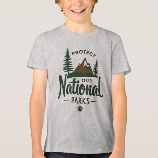 T-shirt En Tri-matière Protéger nos parcs nationaux - Activiste de la nat (Recto)
