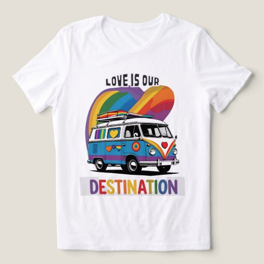 T-shirt En Tri-matière Proud Camper - T-shirt Pride RV Arc-en-ciel (Design Recto)