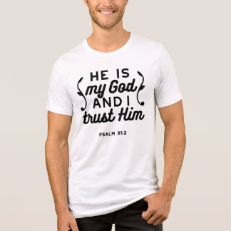 T-shirt En Tri-matière Psalm 91:2 – Trust in God Christian Bible Verse