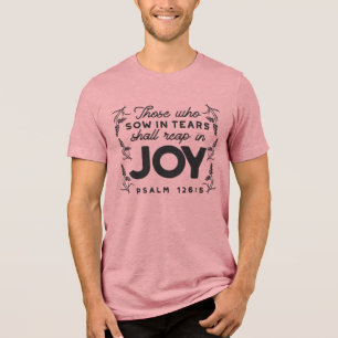 T-shirt En Tri-matière Psaume 126:5 Typographie des Écritures – Moissonne