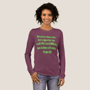T-shirt En Tri-matière Psaume 41:1 Heureux ceux qui ont égard...