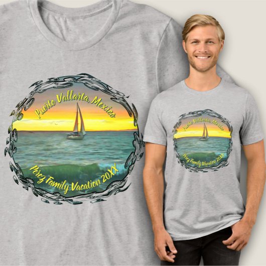 T-shirt En Tri-matière Puerto Vallarta Family Vacation 0884