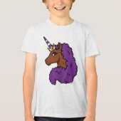 T-shirt En Tri-matière Purple Afro Unicorn (Recto)