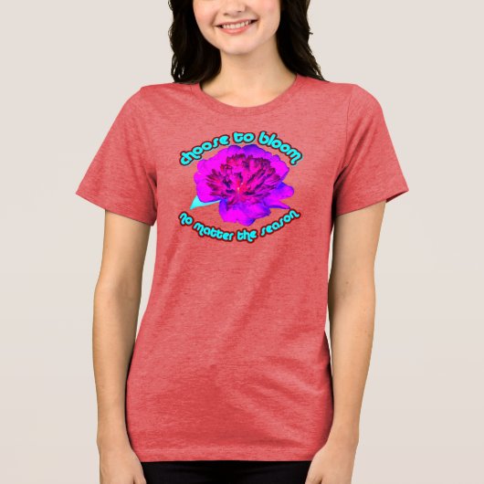 T-shirt En Tri-matière purple and pink peony (Recto)