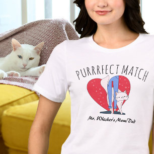 T-shirt En Tri-matière Purrfff Match Couples Parfait Chat Maman Chat Papa