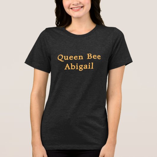 T-shirt En Tri-matière Queen Bee [Nom] Noir et jaune (Recto)