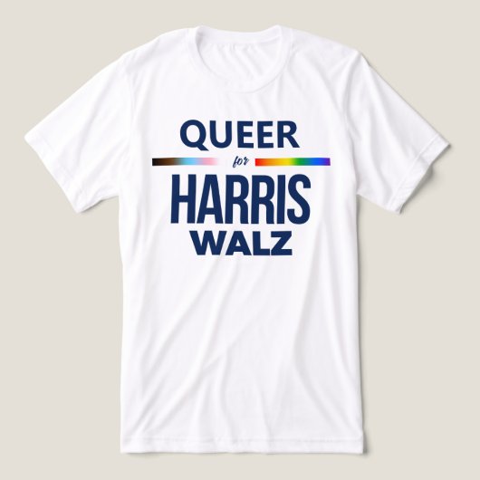 T-shirt En Tri-matière Queer pour Harris Walz (Design Recto)