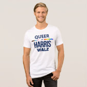T-shirt En Tri-matière Queer pour Harris Walz (Recto plein)