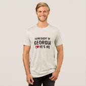 T-shirt En Tri-matière Quelqu'Un En Géorgie M'Aime Chemise (Recto plein)
