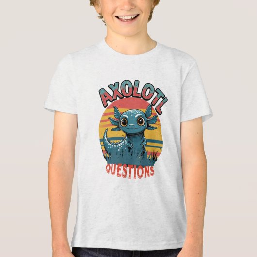 T-shirt En Tri-matière "QUESTIONS AXOLOTL - Vibes de graffitis rétro" (Recto)