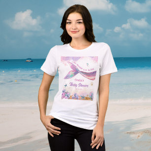 T-shirt En Tri-matière Queue de sirène pastel Fête de fille océan