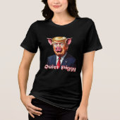 T-shirt En Tri-matière Quiet Piggy | Anti-Trump Political Humor (Recto)
