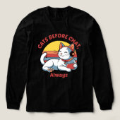 T-shirt En Tri-matière Quiet with Cats – No Chat Needed Tee (Motif devant)