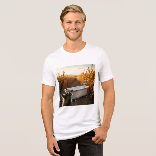 T-shirt En Tri-matière Raccoon Selfie 1 (Recto plein)