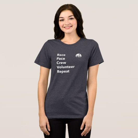 T-shirt En Tri-matière Race Pace Crew Volunteer Repeat (Recto plein)