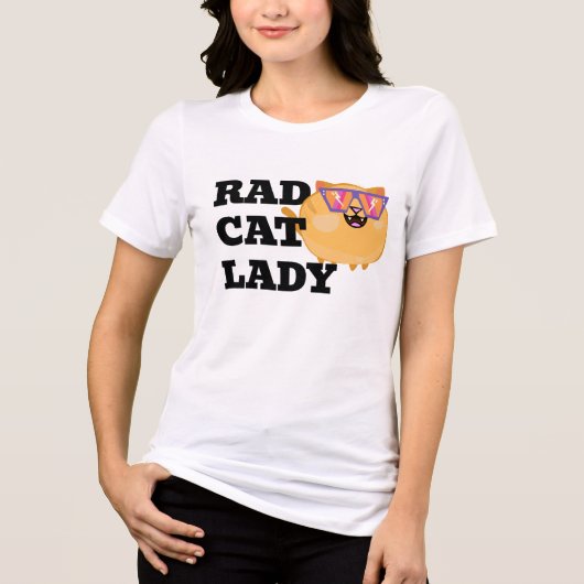 T-shirt En Tri-matière Rad Cat Lady Cat Mama Tee (Recto)
