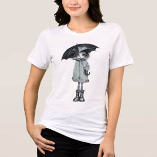 T-shirt En Tri-matière Rainy Day Vibes Tee - minimaliste Umbrella Girl Ar