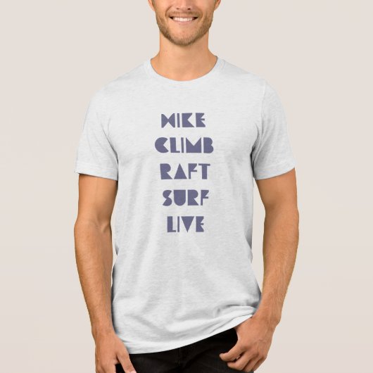 T-shirt En Tri-matière Randonnée Grimper Raft Surf en direct (Recto)
