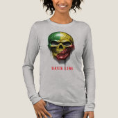 T-SHIRT EN TRI-MATIÈRE RASTA KING SKULL (Recto)