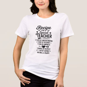 T-shirt En Tri-matière Recette pour une appréciation mignonne d'un enseig