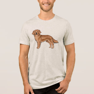 T-shirt En Tri-matière Récupérateur doré rouge Dessin animé mignon d'un c