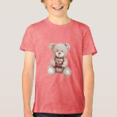 T-shirt En Tri-matière Red Apple A Day Cream Teddy Bear (Recto)