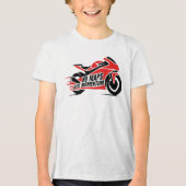 T-shirt En Tri-matière Red Black Sport Motorcycle  (Recto)