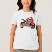 T-shirt En Tri-matière Red Black Sport Motorcycle (Recto)