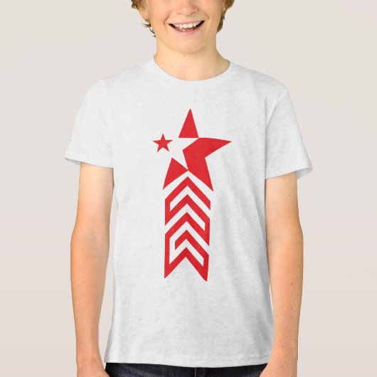 T-shirt En Tri-matière Red Star with Chevron Arrows (Recto)