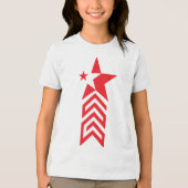 T-shirt En Tri-matière Red Star with Chevron Arrows (Recto)