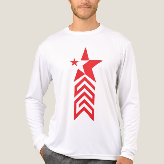 T-shirt En Tri-matière Red Star with Chevron Arrows (Recto)