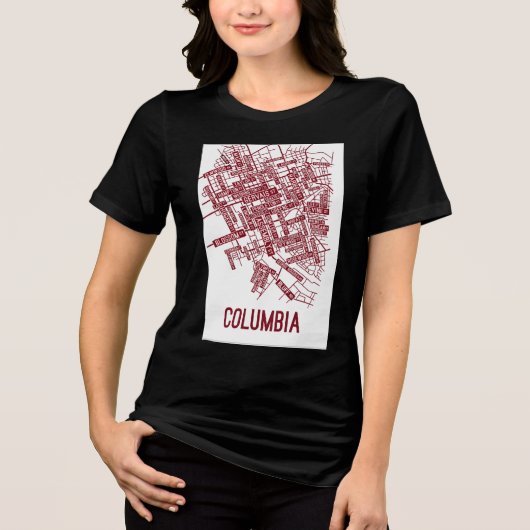 T-shirt En Tri-matière Red & White Abstract Graphic Tee (Recto)