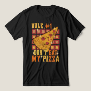 T-shirt En Tri-matière Règle #1 Ne mangez pas ma pizza