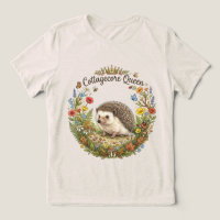 Reine Cottagecore Hérisson Mignon Couronne Florale