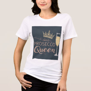 T-shirt En Tri-matière Reine de Prosecco – Couronne pétillante et Champag