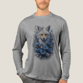 T-shirt En Tri-matière Renard céleste en fleur bleue (Recto)