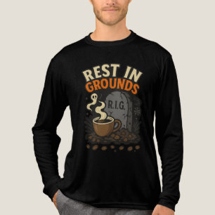 T-shirt En Tri-matière Repos en sol Amoureux du café effrayant Halloween