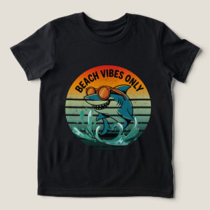 T-shirt En Tri-matière Requin rétro cool avec lunettes de soleil - Vibes