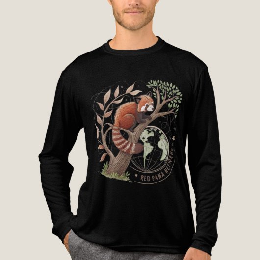 T-shirt En Tri-matière Réseau Panda rouge noir (Recto)