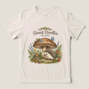 T-shirt En Tri-matière Résident de la forêt Hérisson mignon Champignon Co
